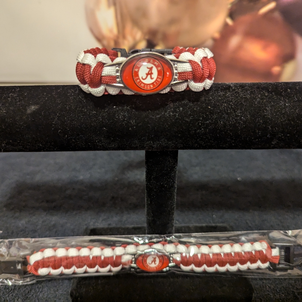 Alabama Crimson Tide Ncaa Paracord Bracelet Unisex